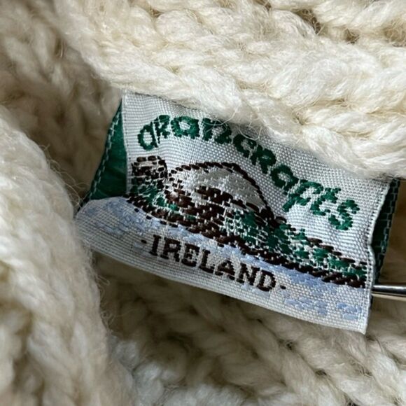 Aran Crafts Shamrock Scarf & Hat Set – 100% Merino Wool – Made in Ireland - Picture 8 of 9